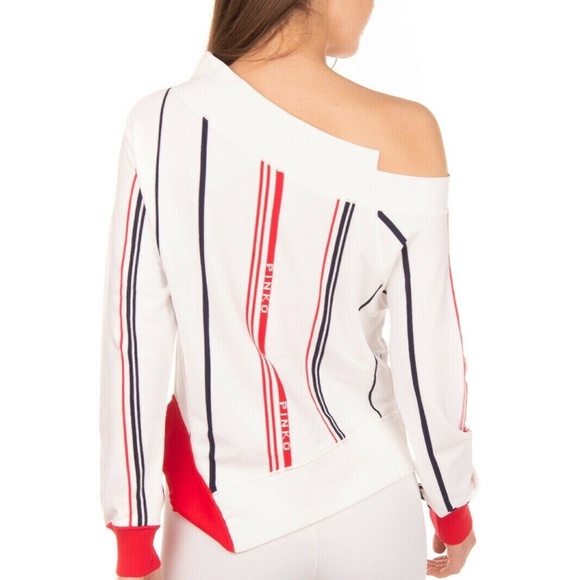 PINKO Logo Jumper Size S Made in Italy Asymmetric - Picture 2 of 8